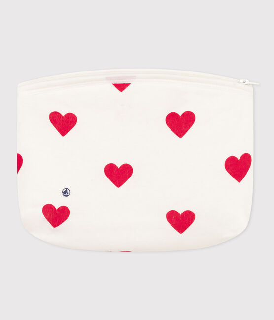 Täschchen mit Herzmotiv weiss MARSHMALLOW/rot TERKUIT