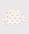 Baby-Bluse aus Feincord mit gesticktem Schleifenmuster naturfarben/rot