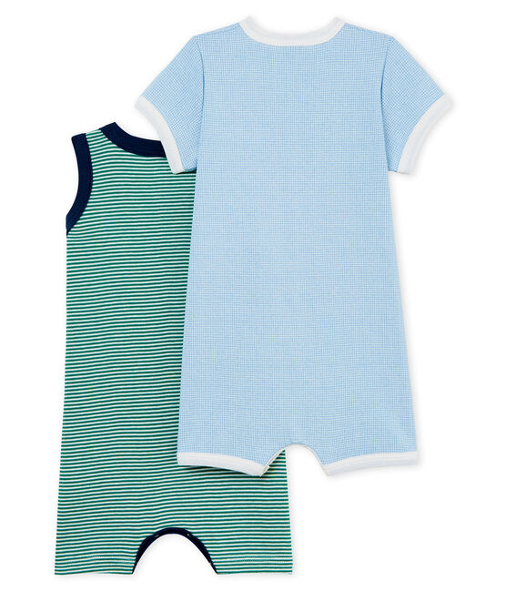 Duo Baby-Kurzoveralls Jungen aus Rippstrick variante 1