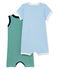 Duo Baby-Kurzoveralls Jungen aus Rippstrick variante 1