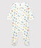 Baby-Strampler aus Baumwolle mit Blumenmotiv weiss MARSHMALLOW/weiss MULTICO