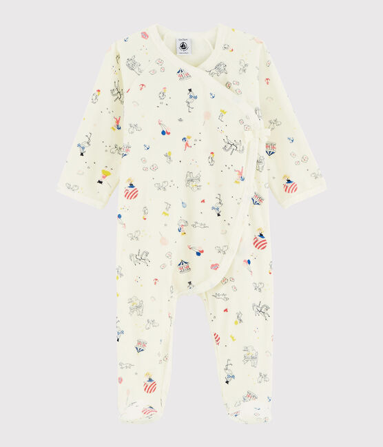 Baby-Strampler aus Nicki für Mädchen weiss MARSHMALLOW/weiss MULTICO