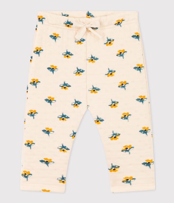 Baby-Hose aus gestepptem Doppeljersey mit Aufdruck weiss AVALANCHE/ MULTICO