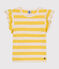 Gestreiftes T-Shirt aus geflammtem Jersey Kinder/Mädchen gelb NECTAR/ AVALANCHE