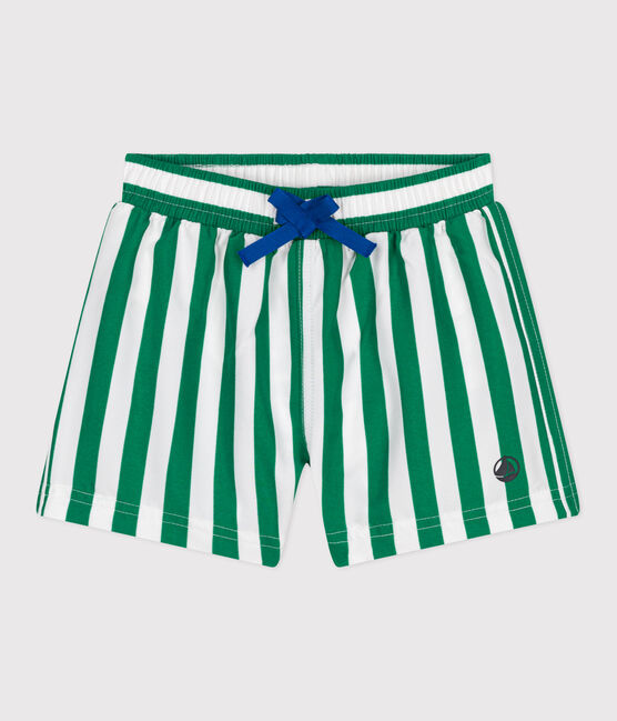 Baby-Badeshorts mit Streifenmuster grün MARSHMALLOW/ JARDIN