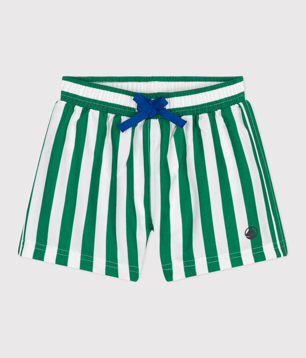 Baby-Badeshorts mit Streifenmuster gr&uuml;n/gr&uuml;n
