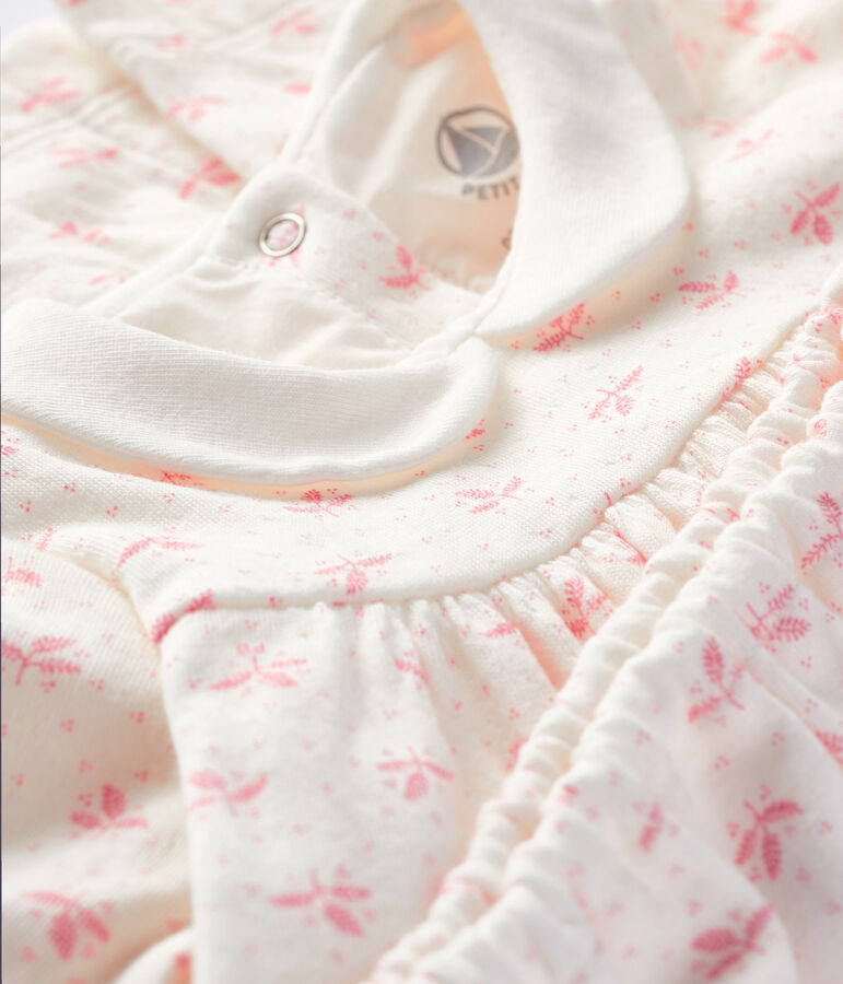 2-Teiliges baby-ensemble m&auml;dchen weiss/rosa