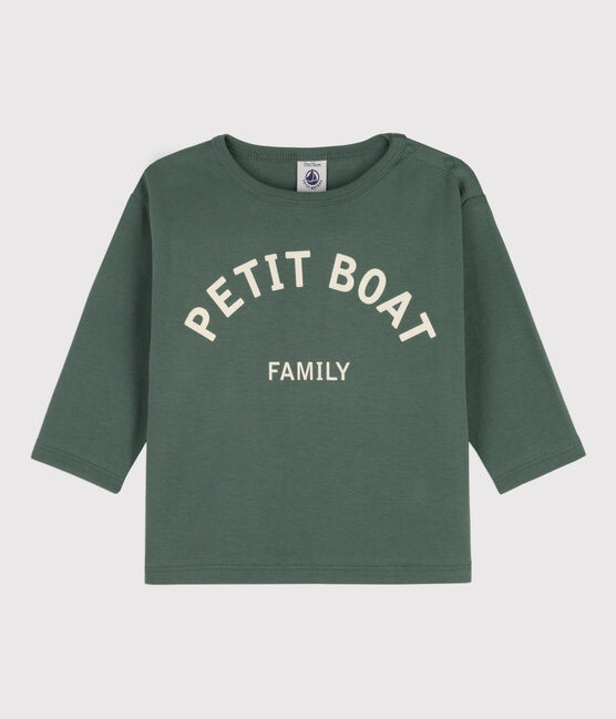 Langärmeliges Baby-T-Shirt aus Baumwolle grün VALLEE