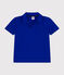 Kurzärmeliges Jungen-Poloshirt aus Baumwolle blau SURF