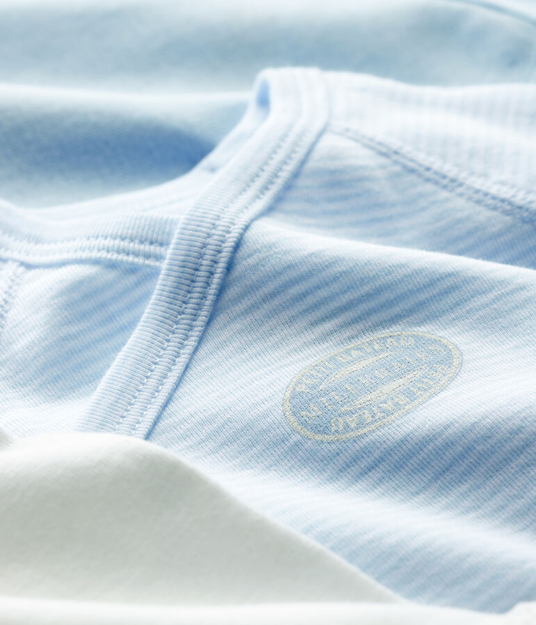 3er-Set lang&auml;rmelige Baby-Bodys aus Bio-Baumwolle im Kimono-Schnitt vielfarbig