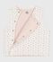 Wendbare Baby-Weste aus bedruckter Baumwolle weiss MARSHMALLOW/weiss MULTICO