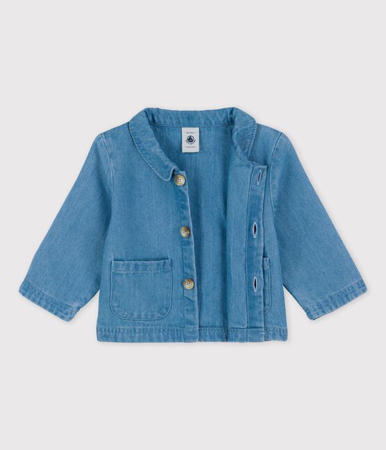 Babyjacke aus leichtem Bio-Denim blau DENIM CLAIR