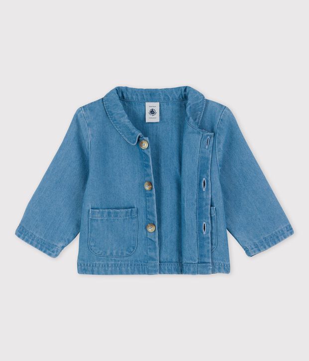 Babyjacke aus leichtem Bio-Denim blau