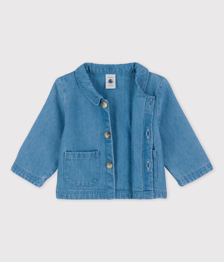 Babyjacke aus leichtem Bio-Denim blau