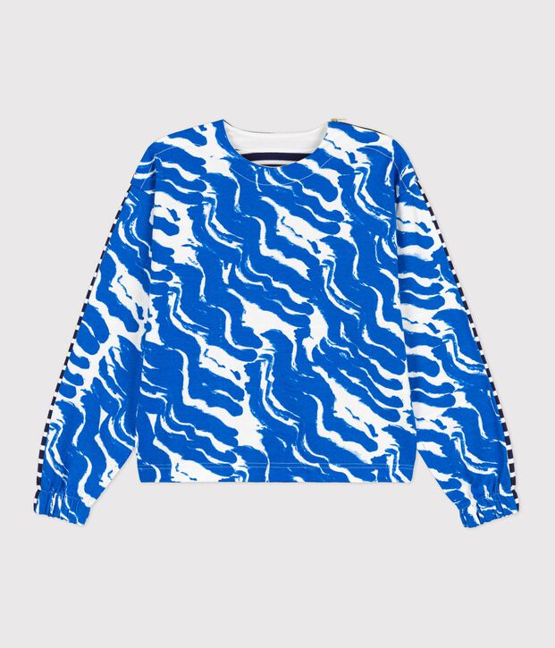 Matrosenshirt in einer Hy&egrave;res-Neuauflage f&uuml;r Damen weiss/blau