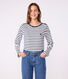 Langärmeliges Damen-Streifenshirt "Marinière" aus Baumwolle