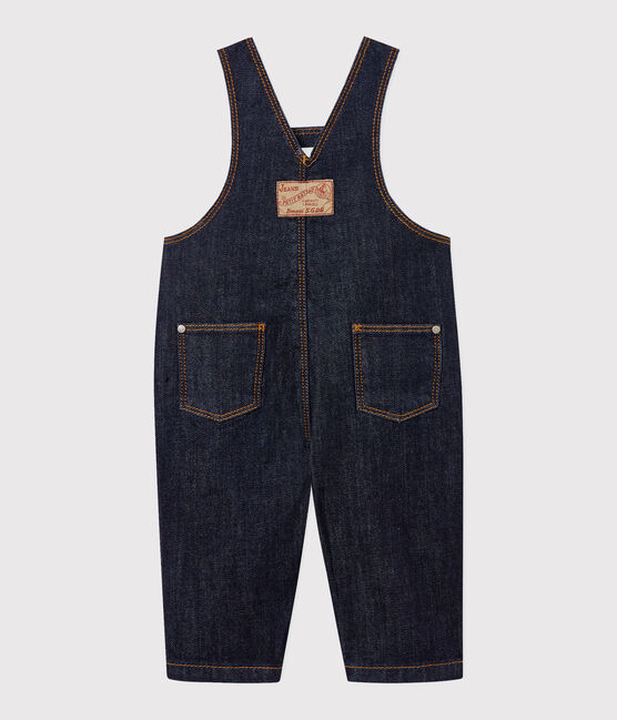 Lange Baby-Latzhose für Jungen blau JEAN
