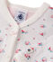 Bedruckter Baby-Mädchen-Strampler aus gedoppeltem Jersey blau BOCAL/weiss MULTICO