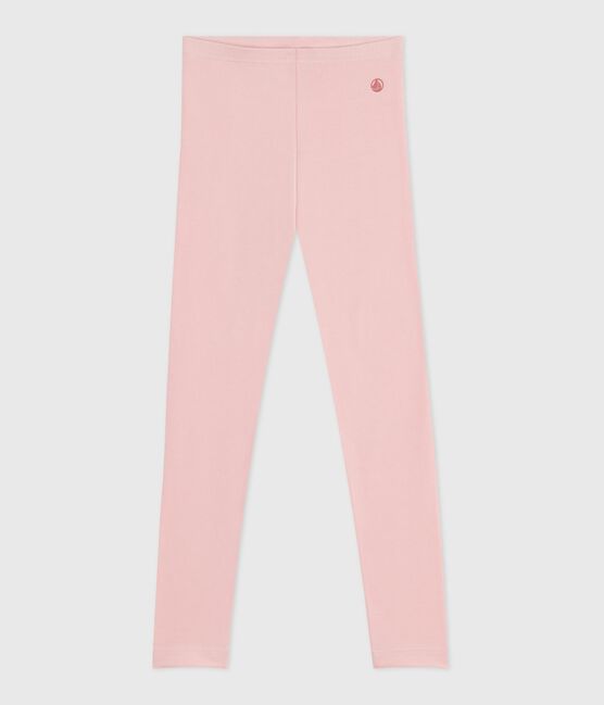 Kinder-Leggings aus einfarbiger Baumwolle rosa JOLI