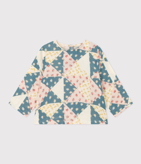 Langärmelige Babybluse aus Musselin-Stoff weiss AVALANCHE/ MULTICO