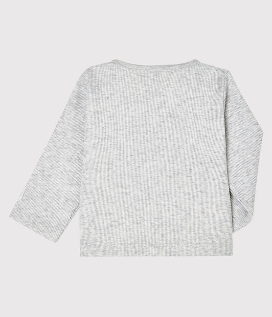 Baby-Cardigan aus 2x2-Rippstrick aus Bio-Baumwolle grau BELUGA CHINE