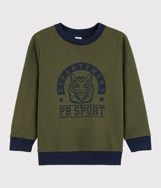 Kinder-Sweatshirt für Jungen grün MILITARY