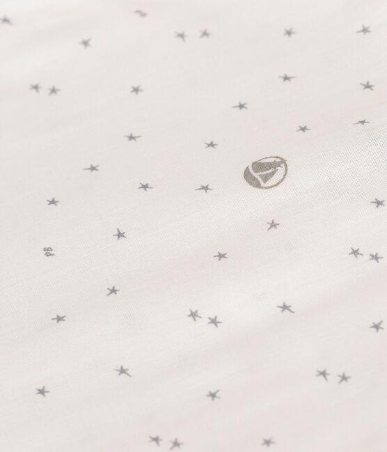 Babyschlafsack aus bedruckter Baumwolle TOG-Wert 1  weiss MARSHMALLOW/weiss MISTIGRI