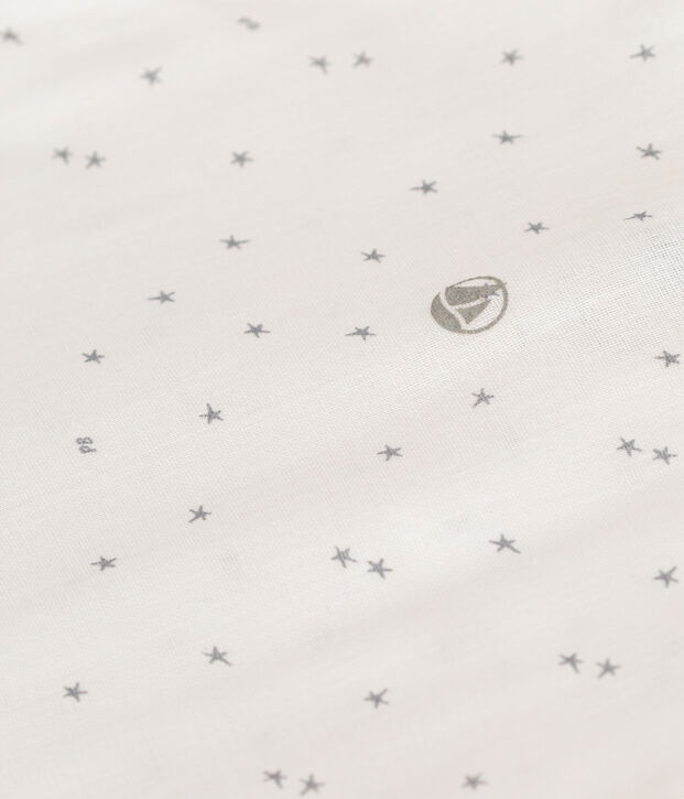 Babyschlafsack aus bedruckter Baumwolle TOG-Wert 1 weiss/grau