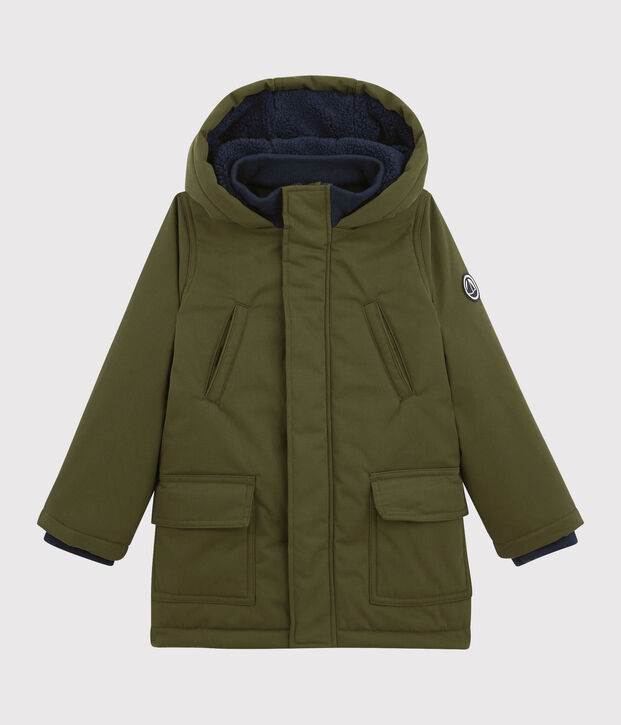 Kinder-Parka f&uuml;r Jungen gr&uuml;n