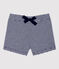 Baby-Shorts aus Bio-Baumwolle mit Ringelstreifen blau SMOKING/weiss MARSHMALLOW