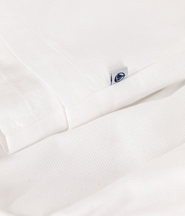 Baby-Kleid und Bloomer aus Baumwoll-Piqu&eacute; weiss