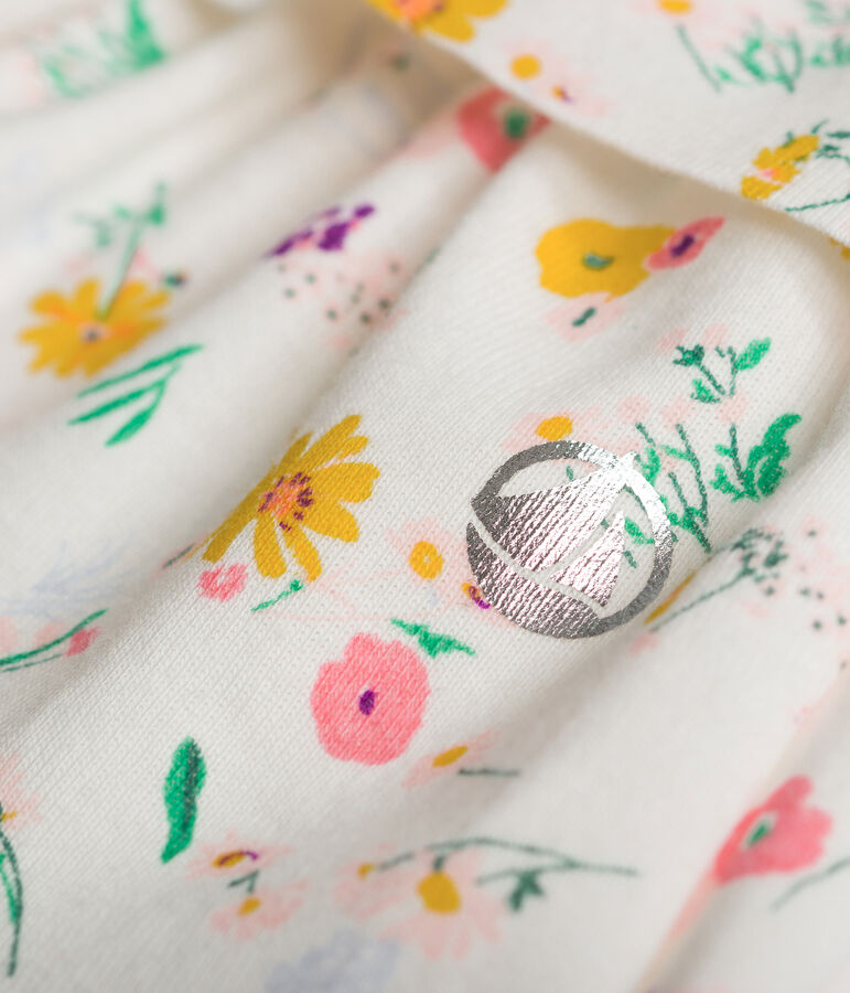 Kinderrock aus Baumwolle f&uuml;r M&auml;dchen weiss/vielfarbig