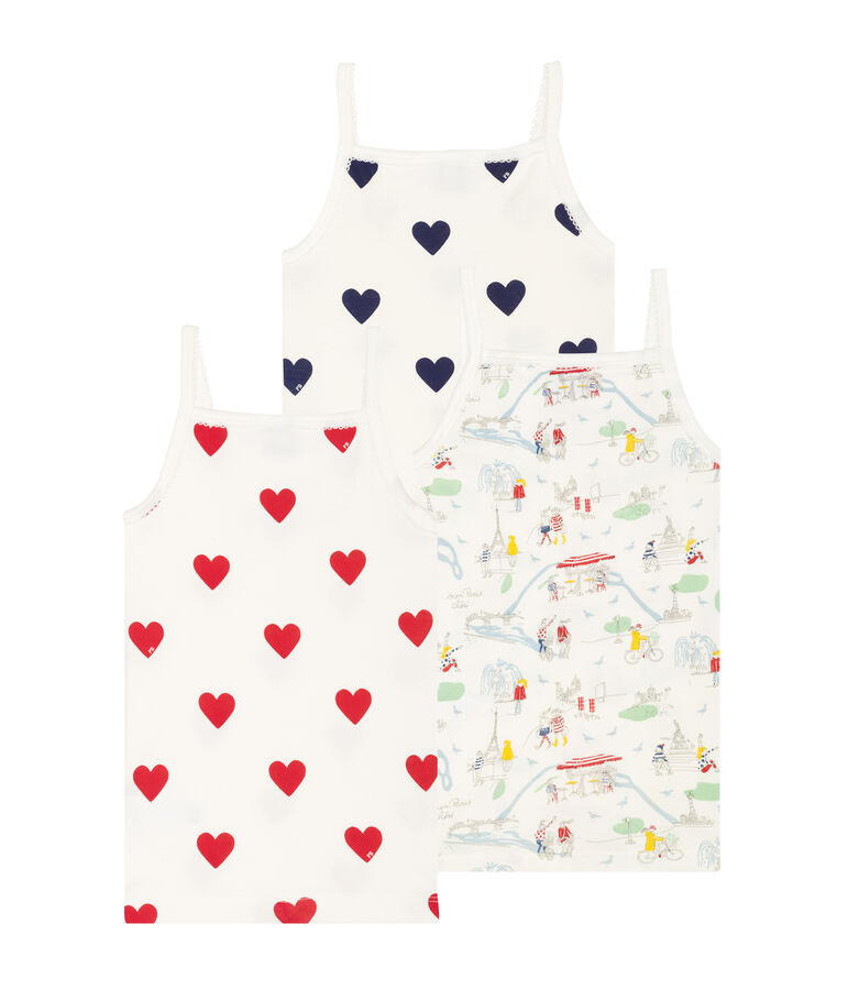 3er-Set Tr&auml;gerhemden f&uuml;r kleine M&auml;dchen vielfarbig