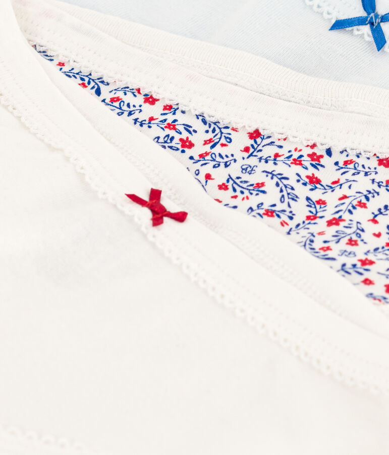 3er-Set gebl&uuml;mte Slips aus Baumwolle f&uuml;r M&auml;dchen vielfarbig