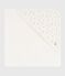 Viereckiges Baby-Badetuch aus Baumwolle weiss MARSHMALLOW/weiss MULTICO