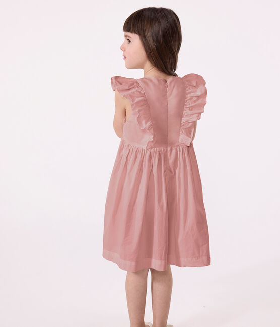 Ärmelloses Kinderkleid aus schlichter Baumwolle rosa CHARME