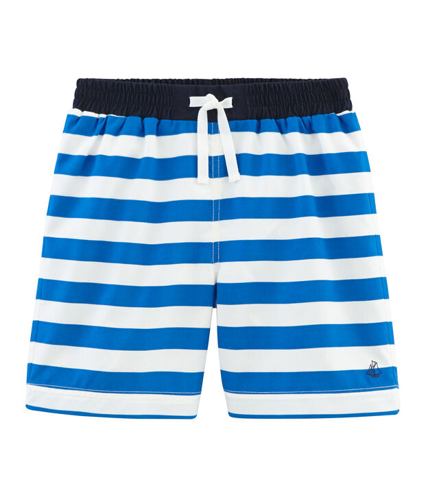Strandshort Jungen blau/weiss