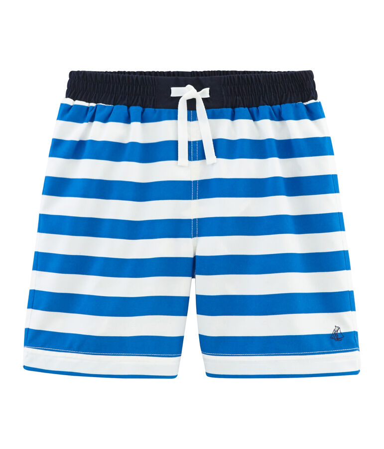 Strandshort Jungen blau RIYADH/weiss MARSHMALLOW