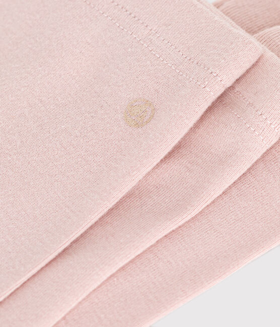 Baby-Leggings aus einfarbiger Baumwolle rosa SALINE