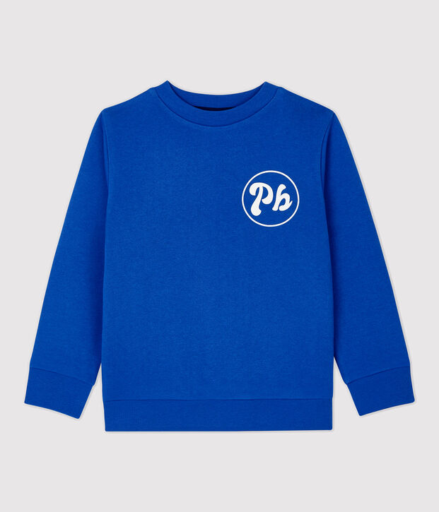 Kinder-Sweatshirt aus Molton f&uuml;r Jungen blau