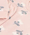 Kinderpyjama aus Molton für Mädchen rosa SALINE/weiss MULTICO