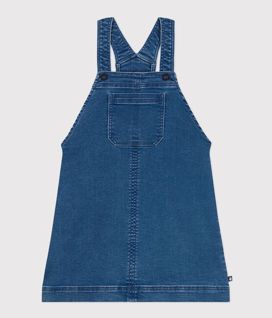 Kinder-Latzkleid aus Denim für Mädchen blau BLEU DELAVE