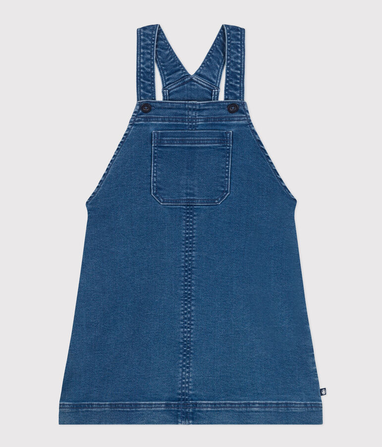 Kinder-Latzkleid aus Denim f&uuml;r M&auml;dchen blau