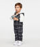 Karierte Baby-Hose für Jungen mit Sherpa-Futter schwarz CITY/weiss MULTICO