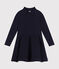Langärmeliges Kinderkleid für Mädchen blau SMOKING