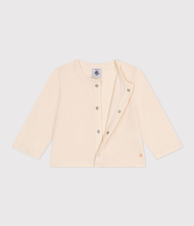 Baby-Cardigan aus Baumwolle naturfarben