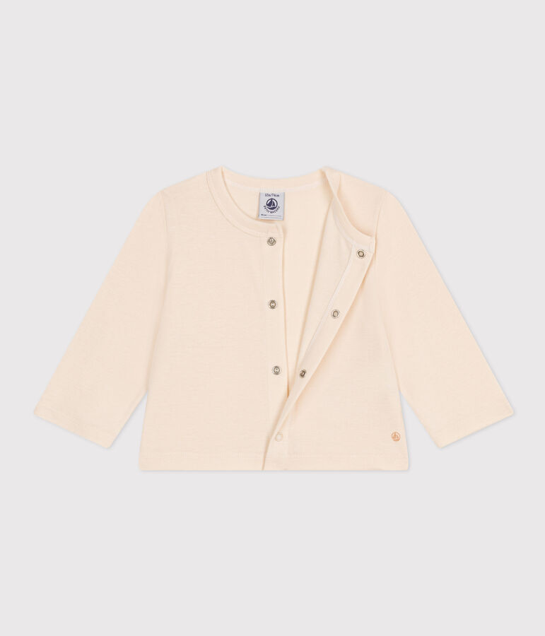 Baby-Cardigan aus Baumwolle naturfarben