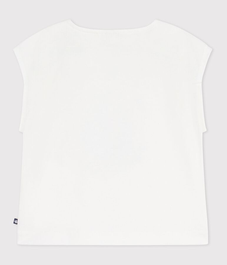 Kurz&auml;rmeliges Kinder T-Shirt aus Baumwolle weiss