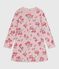 Kinder-Nachthemd aus Baumwolle mit Blumenmotiv rosa JOLI/weiss MULTICO