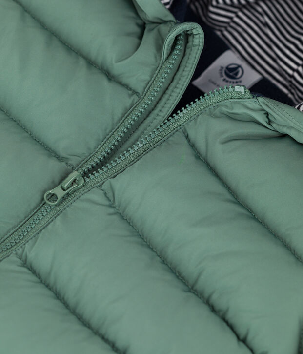 Recycelter Baby-Anorak gr&uuml;n